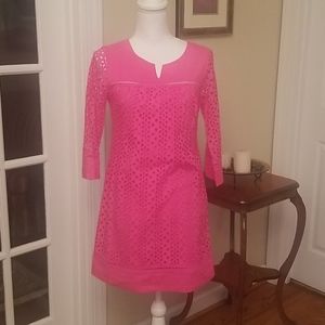 Crown & Ivy pink eyelet summer dress 2P